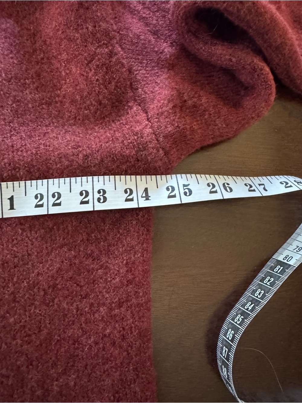 Anthropologie Burgundy Turtleneck Sweater Midi Dress - Picture 5 of 6
